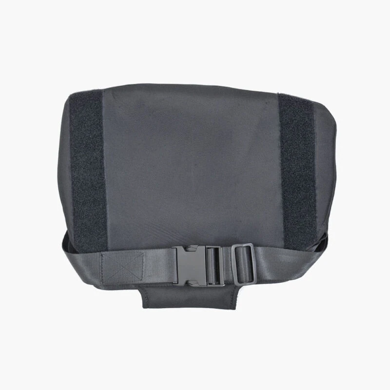 Black backrest cover with buckle strap for Wheelable Commode.