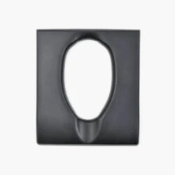Black square seat with an oval opening in the center.