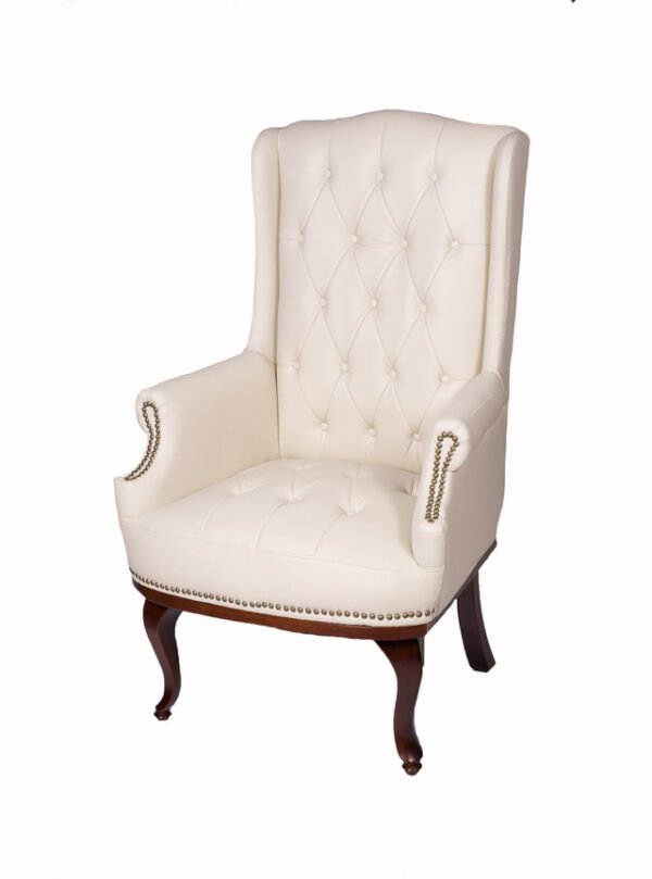 Chesterfield Armchair, Cream Armchair, Leather Armchairs For Elderly