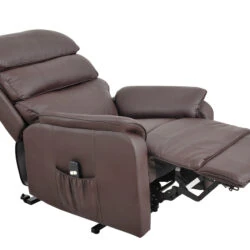 Electric Rise and Recline Armchairs for Elderly | Single Motor | Bonded Leather Recliner Armchair - Image 3