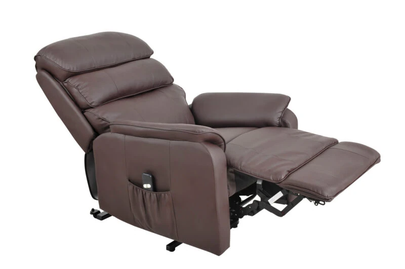 Electric Rise and Recline Armchairs for Elderly | Single Motor | Bonded Leather Recliner Armchair - Image 3