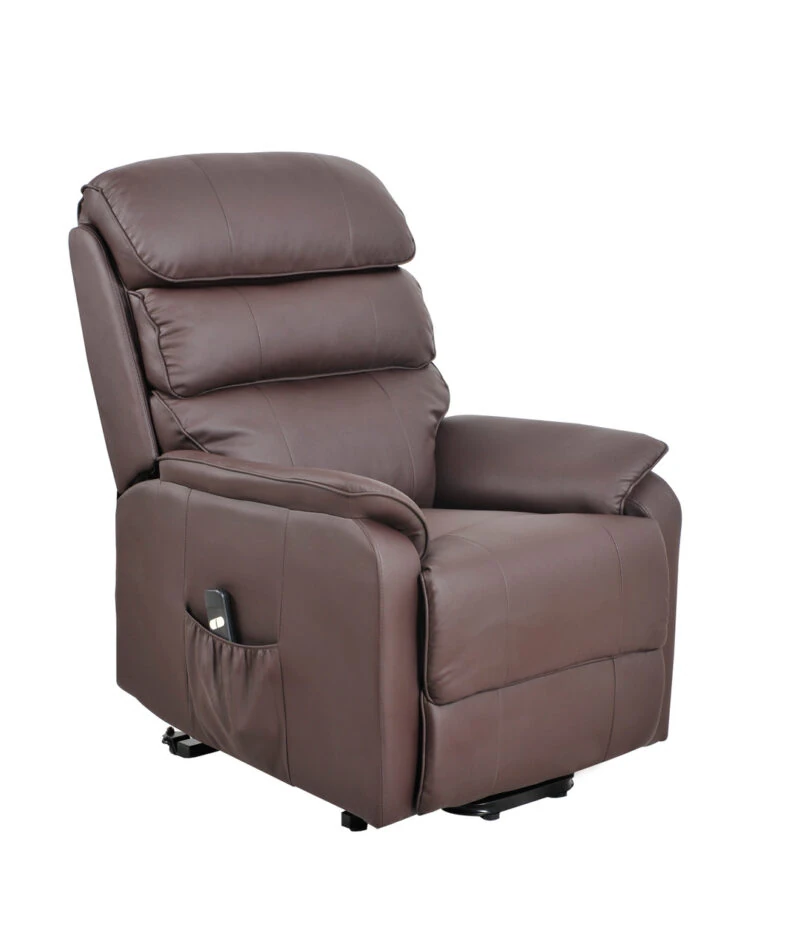 Electric Rise and Recline Armchairs for Elderly | Single Motor | Bonded Leather Recliner Armchair - Image 6