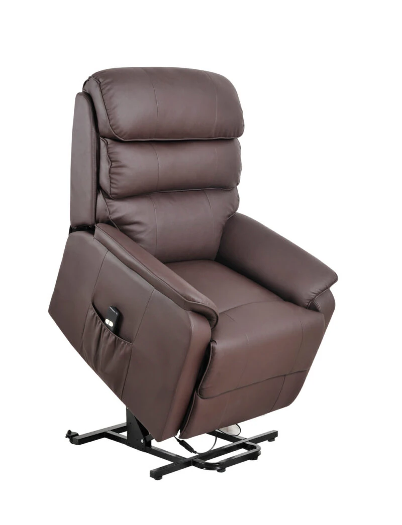 Electric Rise and Recline Armchairs for Elderly | Single Motor | Bonded Leather Recliner Armchair - Image 4