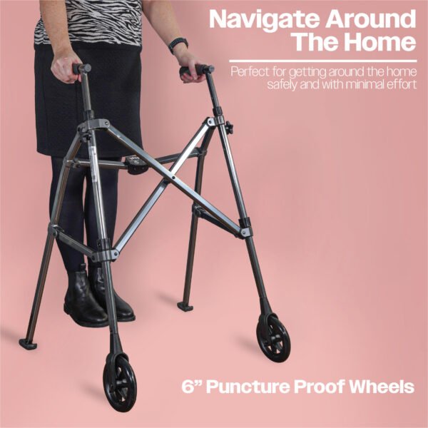 Walking Frame With Wheels, Folding Walking Frame for Elderly