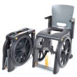 Wheelable Travel Commode | Shower Commode Chair for Elderly | Portable Lightweight Folding Commode | Rust Free - Image 8