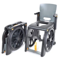 Wheelable Travel Commode | Shower Commode Chair for Elderly | Portable Lightweight Folding Commode | Rust Free - Image 8