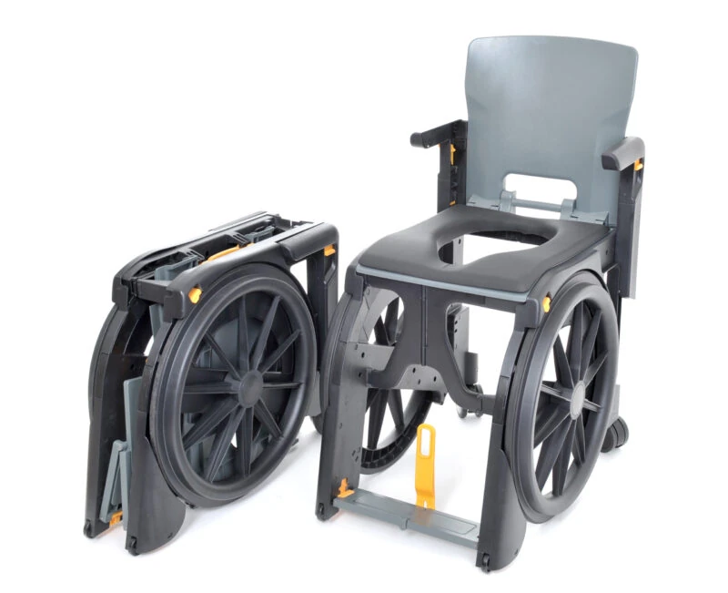 Wheelable Travel Commode | Shower Commode Chair for Elderly | Portable Lightweight Folding Commode | Rust Free - Image 8