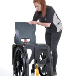 Wheelable Travel Commode | Shower Commode Chair for Elderly | Portable Lightweight Folding Commode | Rust Free - Image 7