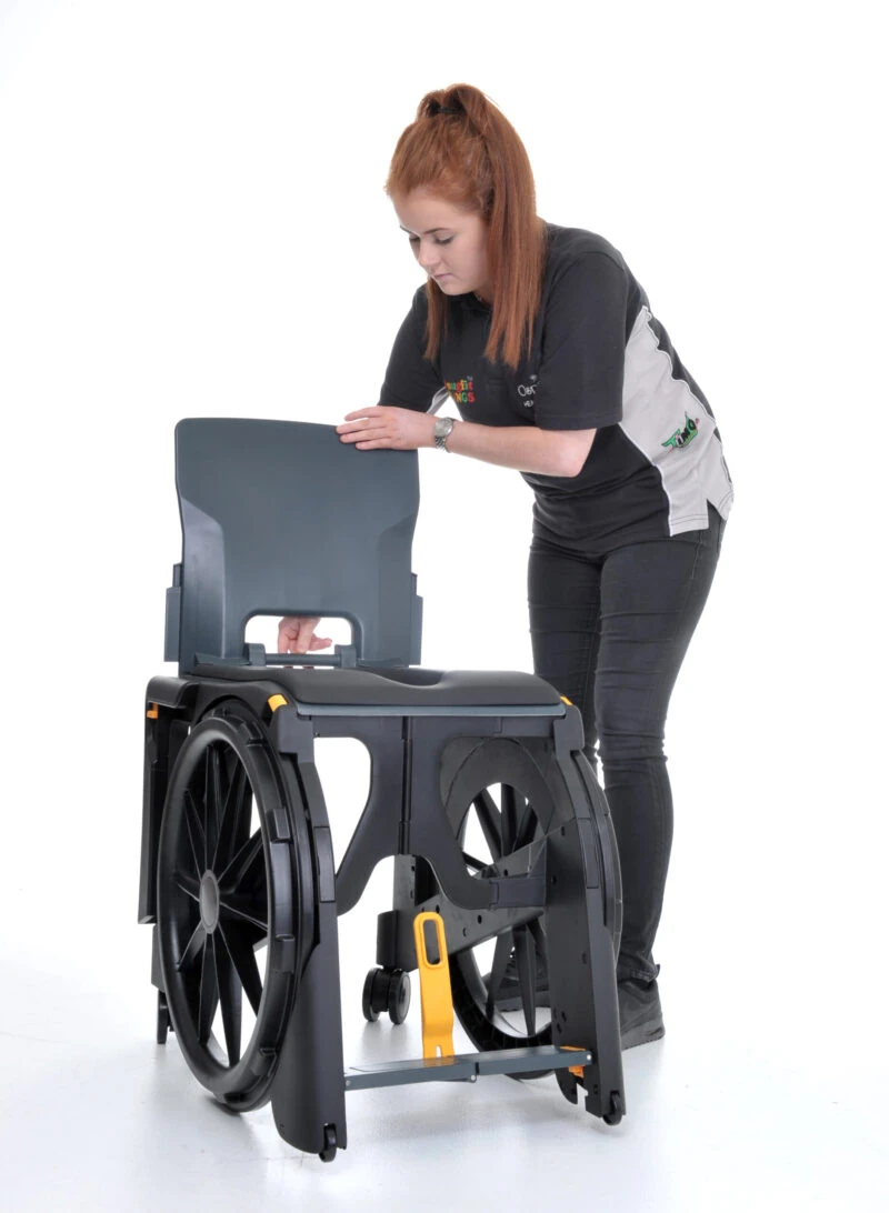 Wheelable Travel Commode | Shower Commode Chair for Elderly | Portable Lightweight Folding Commode | Rust Free - Image 7