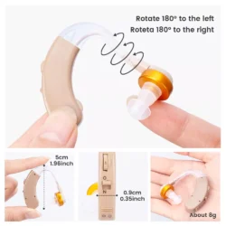 Digital Hearing Aid | Inner Ear Hearing Instrument for Elderly & Seniors | 2x Hearing Aid - Image 5