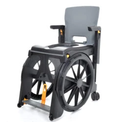 Wheelable Travel Commode | Shower Commode Chair for Elderly | Portable Lightweight Folding Commode | Rust Free - Image 5