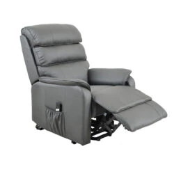 Electric Rise and Recline Armchairs for Elderly | Single Motor | Bonded Leather Recliner Armchair - Image 9