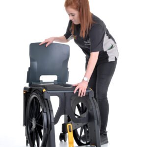 Wheelable Travel Commode | Shower Commode Chair for Elderly | Portable Lightweight Folding Commode | Rust Free