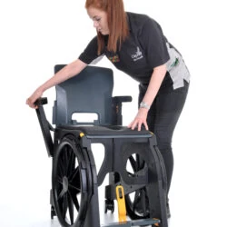 Wheelable Travel Commode | Shower Commode Chair for Elderly | Portable Lightweight Folding Commode | Rust Free - Image 3