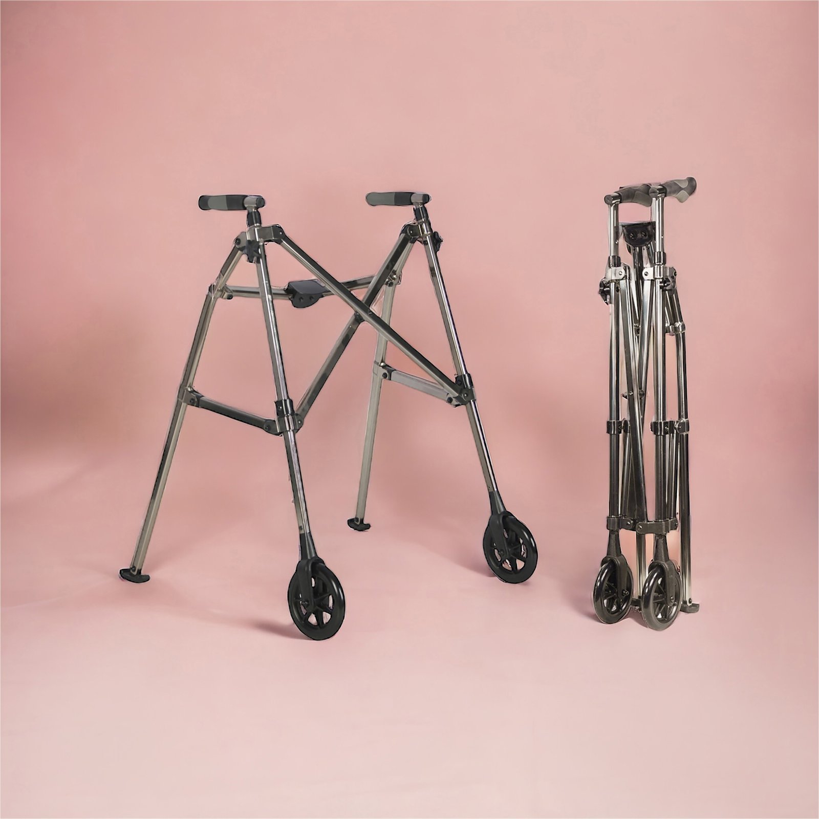 Walking Frame With Wheels, Folding Walking Frame for Elderly