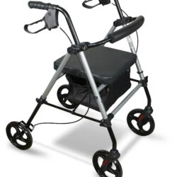 Lightweight 4 Wheel Rollator with Puncture Proof 8" Wheels | Four Wheel Mobility Walker With Seat - Image 10
