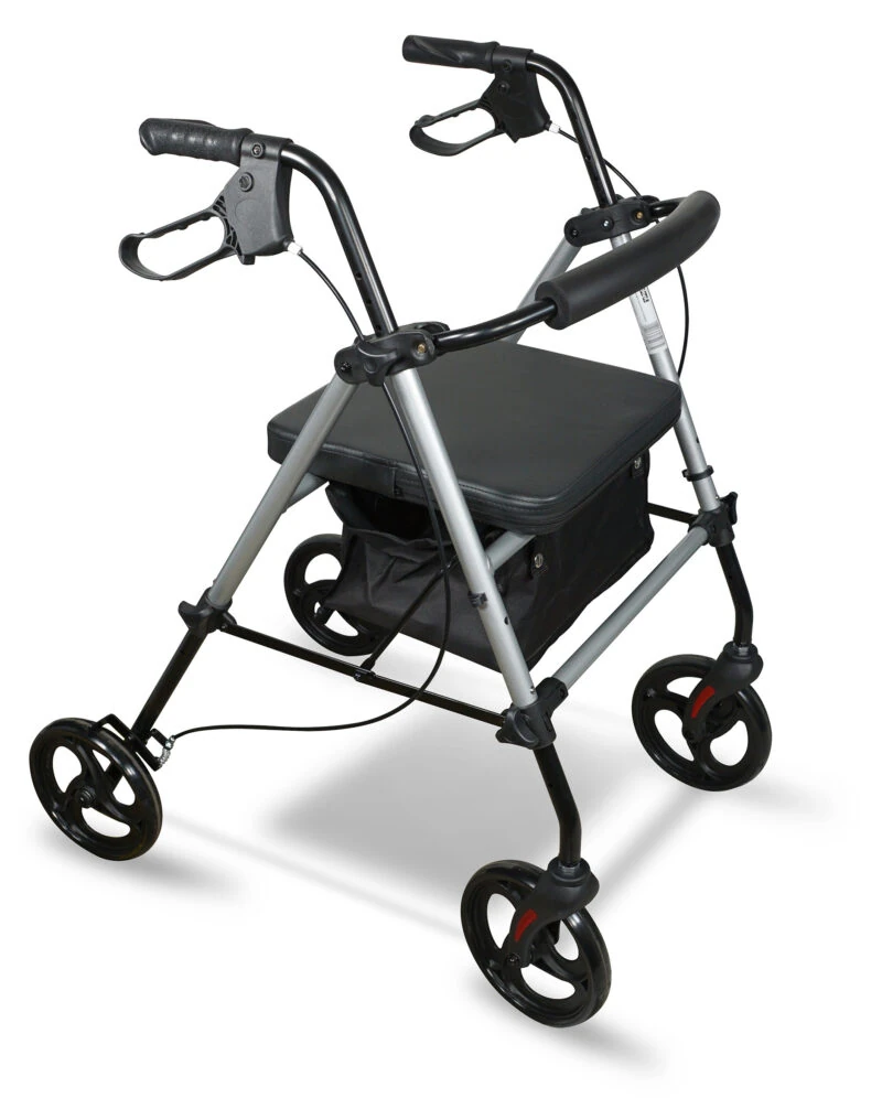 Lightweight 4 Wheel Rollator with Puncture Proof 8" Wheels | Four Wheel Mobility Walker With Seat - Image 10