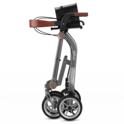 Lightweight Folding 4 Wheeled Walker with Seat | Uplivin Trive Rollator with Oxidized Finish & 8" Wheels | 1 Step Double Folding - Image 14