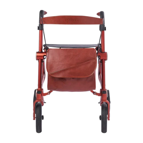 Lightweight Folding 4 Wheeled Walker with Seat | Uplivin Trive Rollator with Oxidized Finish & 8" Wheels | 1 Step Double Folding - Image 16