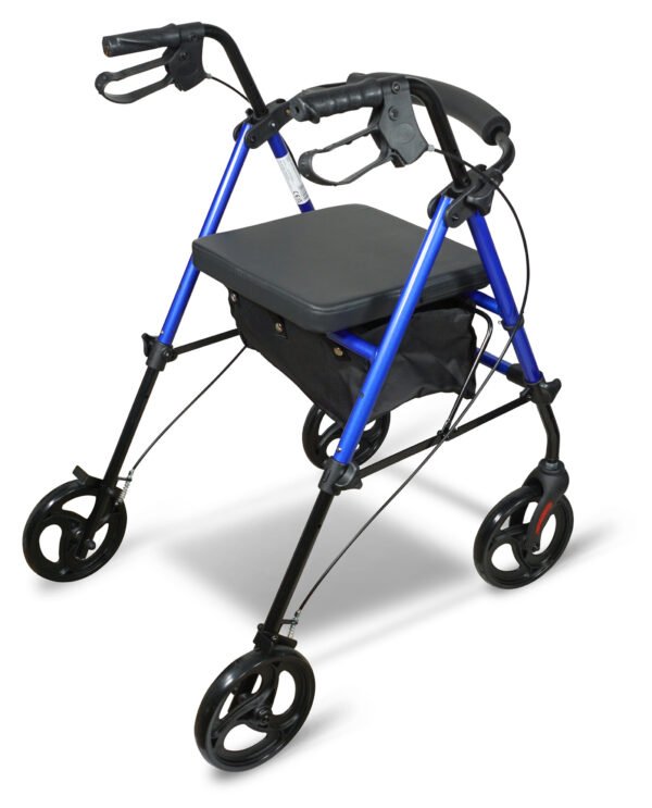 4 Wheeled Rollator , Four Wheel Mobility Walker With Seat, four wheel walker with seat, walking rollator with seat, 4 wheel walker with seat and brakes