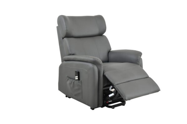 Dual Motor Leather Riser Recliner-Grey rise recline chair