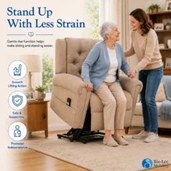 Electric Riser Chair for Elderly with Luxurious Fabric 2