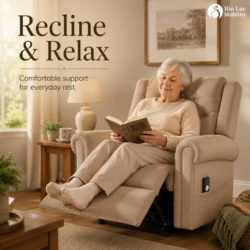 Electric Riser Chair for Elderly with Luxurious Fabric 2
