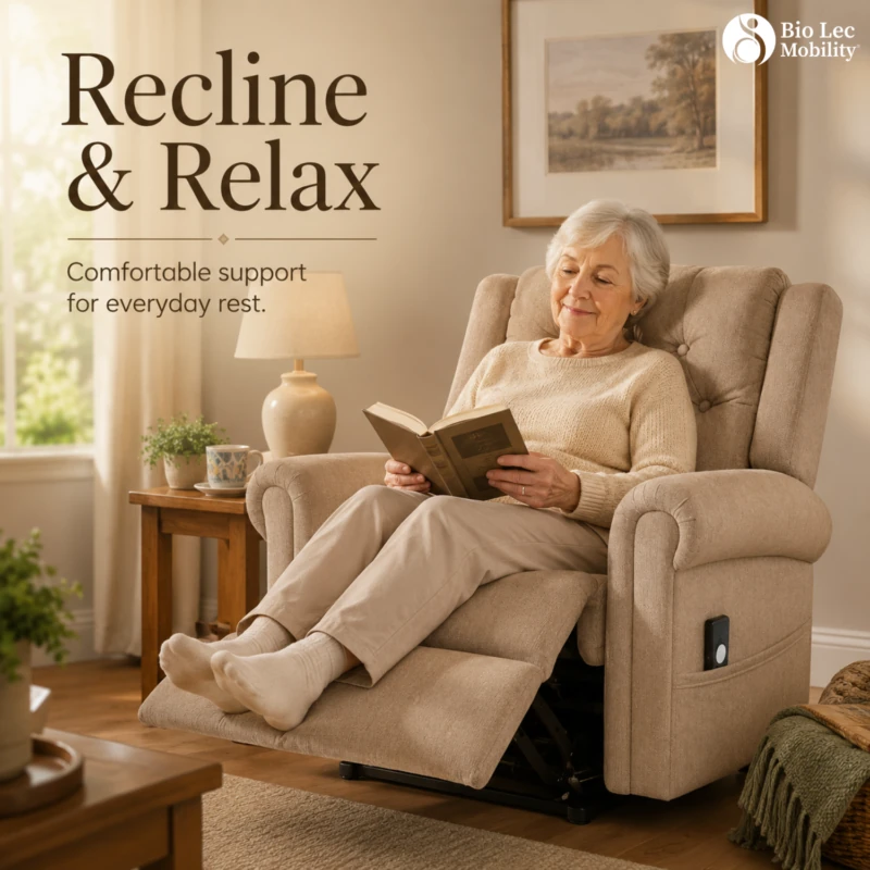 Electric Riser Chair for Elderly with Luxurious Fabric 2