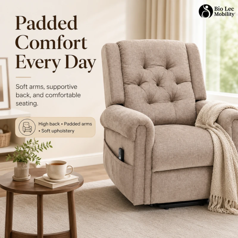 Electric Riser Chair for Elderly with Luxurious Fabric 2