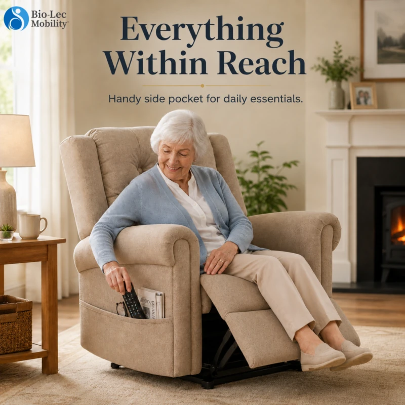 Electric Riser Chair for Elderly with Luxurious Fabric 2