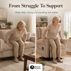 Electric Riser Chair for Elderly with Luxurious Fabric 2