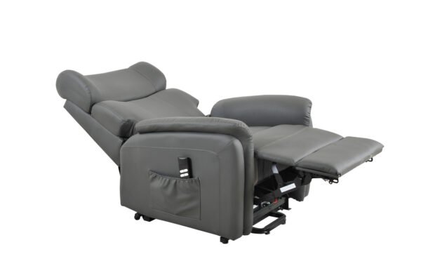 Dual Motor Leather Riser Recliner-Grey rise recline chair