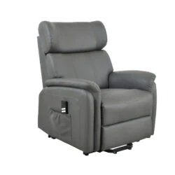 Leather Riser Recliner Riser Recliner Dual Motor Silent Operation