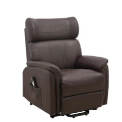 Leather Riser Recliner Riser Recliner Dual Motor Silent Operation
