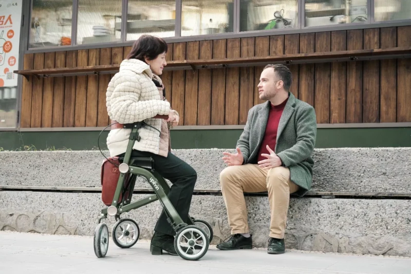 Lightweight Folding 4 Wheeled Walker with Seat | Uplivin Trive Rollator with Oxidized Finish & 8" Wheels | 1 Step Double Folding - Image 20