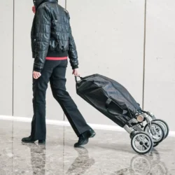 Lightweight Folding 4 Wheeled Walker with Seat | Uplivin Trive Rollator with Oxidized Finish & 8" Wheels | 1 Step Double Folding - Image 4