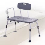 Shower Seat Bench with Reversible Backrest | 10 Level Height Adjustment | Max Weight 180kg - Image 11