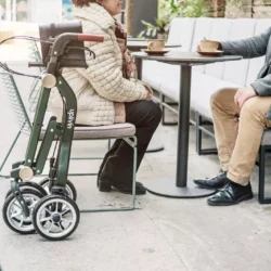 Lightweight Folding 4 Wheeled Walker with Seat | Uplivin Trive Rollator with Oxidized Finish & 8" Wheels | 1 Step Double Folding - Image 29