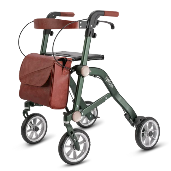 4 wheel rollator-uplivin rollator 4 wheeled walker, rollator walking aid, walking rollator with seat, 4 wheel mobility walker with seat, 4 wheeled walker folding uplivin rollator