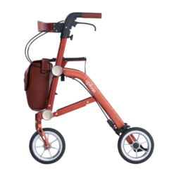 Lightweight Folding 4 Wheeled Walker with Seat | Uplivin Trive Rollator with Oxidized Finish & 8" Wheels | 1 Step Double Folding - Image 5
