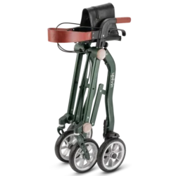 Lightweight Folding 4 Wheeled Walker with Seat | Uplivin Trive Rollator with Oxidized Finish & 8" Wheels | 1 Step Double Folding - Image 8