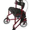 lightweight triwalker-3 wheeled rollator walker with seat.