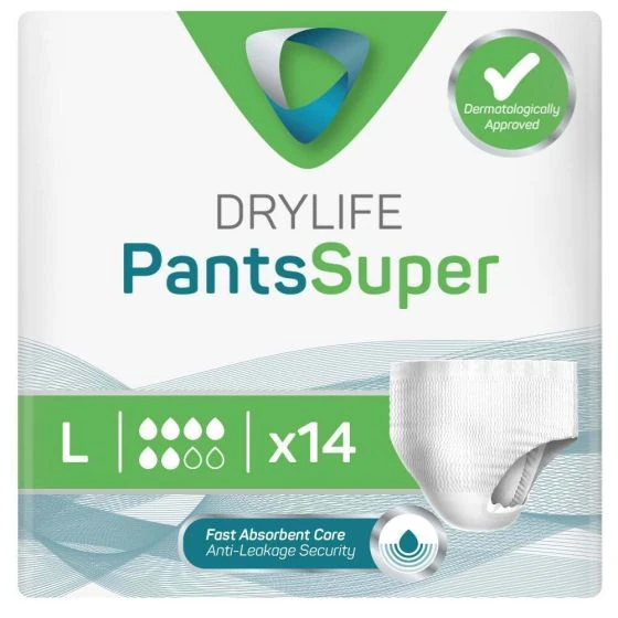 Adult Pull Up Incontinence Pants | Drylife Pants Super | Size: Large Pack of 14 | Absorption: 1850ml - Image 3