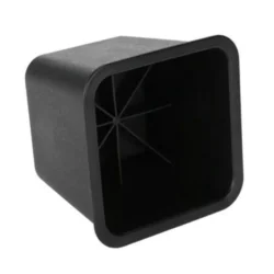 Black square furniture raiser with open bottom view.