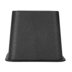 Black heavy duty furniture raiser for beds and chairs.