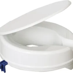 Plastic Raised Toilet Seat with Lid | Toilet Raiser Seat
