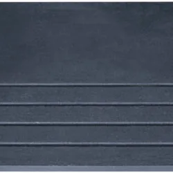 Black ramp with textured surface and grooves.