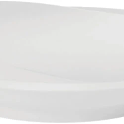 White scoop plate with a curved design and suction base.