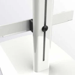 Close-up of adjustable mechanism on a bed support rail.