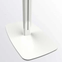 Close-up view of the base of a bed support rail.